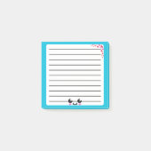 Conception de notes post-it Kawaii joueuse (Devant)