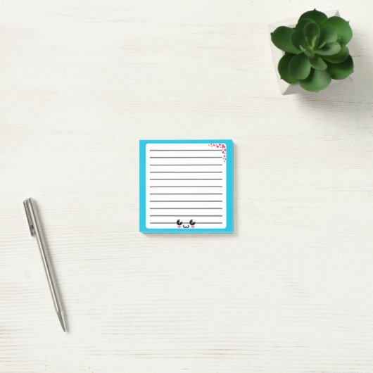 Conception de notes post-it Kawaii joueuse (Bureau)