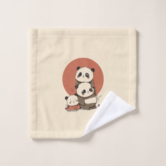 Conception de pandas mignons (Gant de toilette)