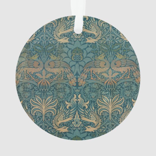 Conception de paon de William Morris et de textile (dos)