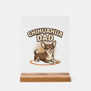 Conception de papa Chihuahua Gravure vintage pour