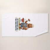 Conception de papa ours maître du BBQ (Serviette de bain)
