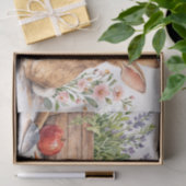 Conception de papier de soie à l'aquarelle du lapi (Cadeau)