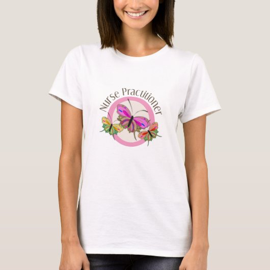 Conception de papillons de T-shirt de praticienne (Devant)