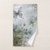 Conception de papillons fleurs abstraits vintage 4 (Serviette à main)