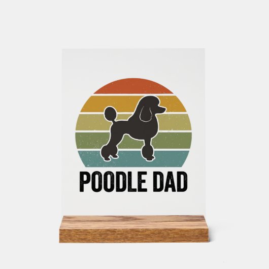 Conception de Père de Caniche Vintage Sunset Amour (Recto)