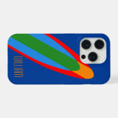 Conception de planche de surf bleue Coque iPhone 1 (Verso Horizontal)
