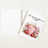 Conception de planner café fraise mignonne (Devant avec enveloppe)