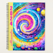 CONCEPTION DE PLANNER CUTE GALAXY PLANETS 2024 (Devant)