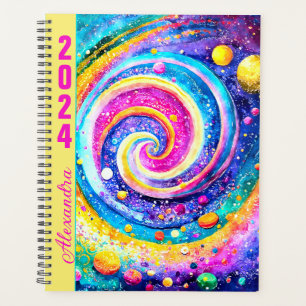 CONCEPTION DE PLANNER CUTE GALAXY PLANETS 2024