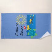 Conception de plongeur futur - Serviette de plage (Devant)
