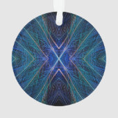 Conception de plume fractale bleue (dos)