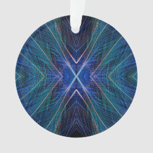 Conception de plume fractale bleue