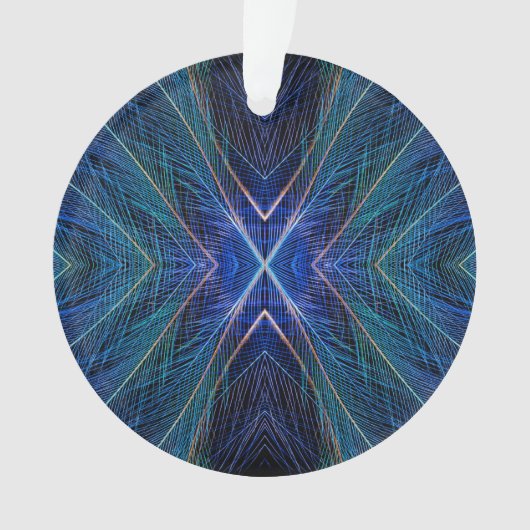 Conception de plume fractale bleue (devant)