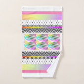 Conception de PLUMES+CHEVRON ABSTRAITS (Serviette à main)