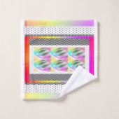 Conception de PLUMES+CHEVRON ABSTRAITS (Gant de toilette)
