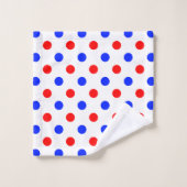 Conception de points noirs blancs rouges bleus  (Gant de toilette)