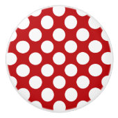 Conception de points Polka blancs - Bouton de tiro (Devant)