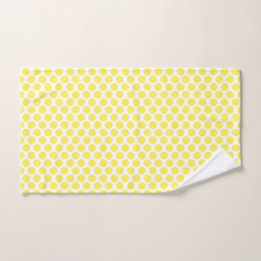 Conception de points Polka Jaune (Serviette à main)