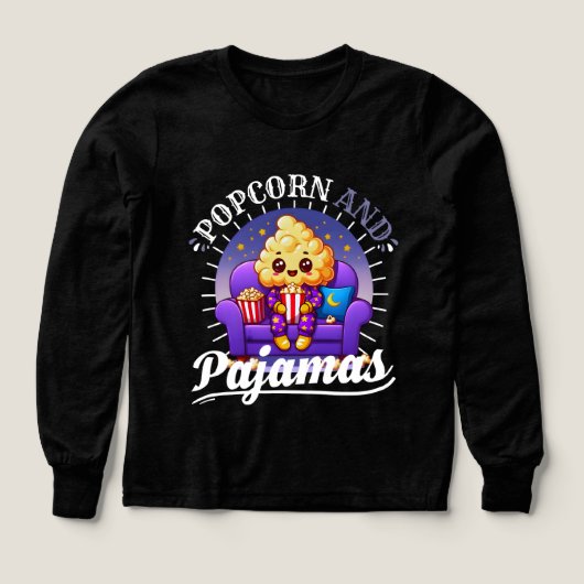 conception de pop-corn et de pyjamas pour filles (Motif recto)