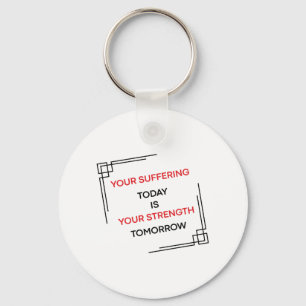 Conception de porte-clés de citation de motivation