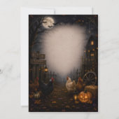 conception de poule carte de halloween recto verso (Dos)