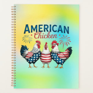 Conception de poulet américain patriotique du 4 ju