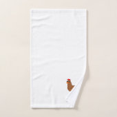 Conception de poulet brodée (Serviette à main)