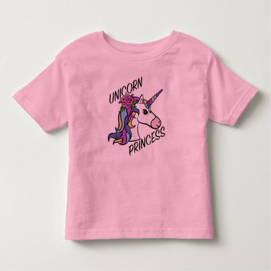 Conception de princesse licorne - T-shirt en jerse (Devant)