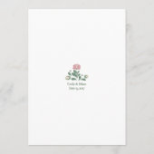 Conception de programme plat de mariage aux fleurs (Dos)