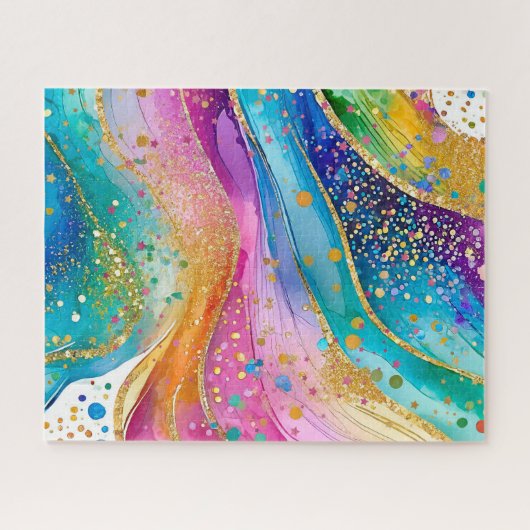 Conception de puzzle Abstrait coloré (Horizontal)