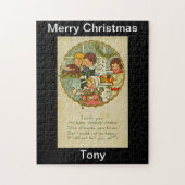 Conception de puzzle de Joyeux Noël (Vertical)