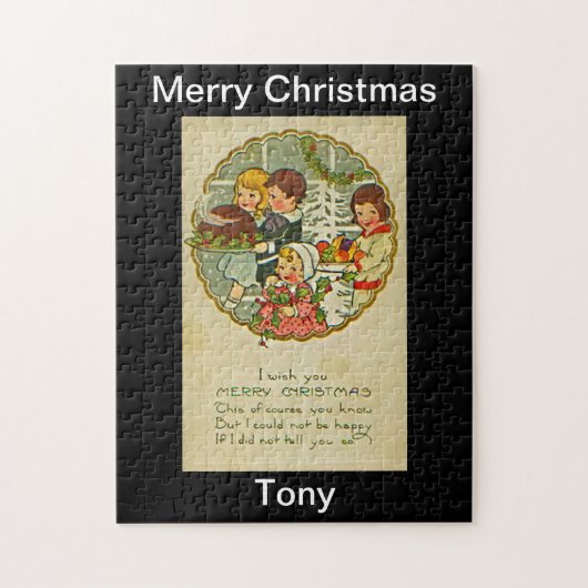 Conception de puzzle de Joyeux Noël (Vertical)