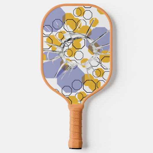 conception de raquette de pickleball amusante abst (Verso)