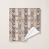 Conception de rayures de papillon de terre neutre (Gant de toilette)