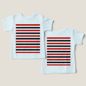 Conception de rayures rouges noires et blanches (Design Recto & Verso)