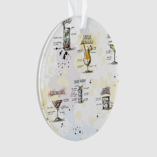 Conception de recette de boissons de cocktail (devant)