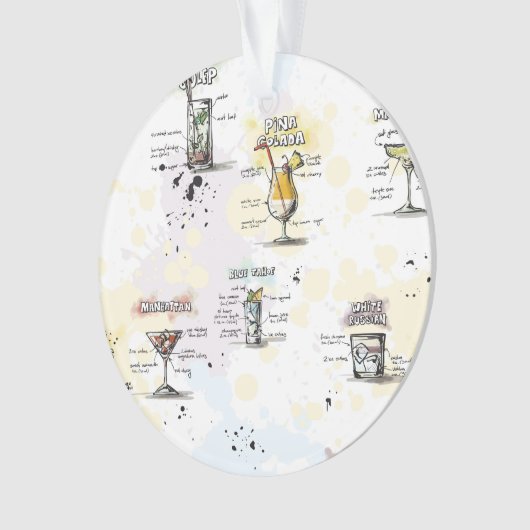 Conception de recette de boissons de cocktail (devant)