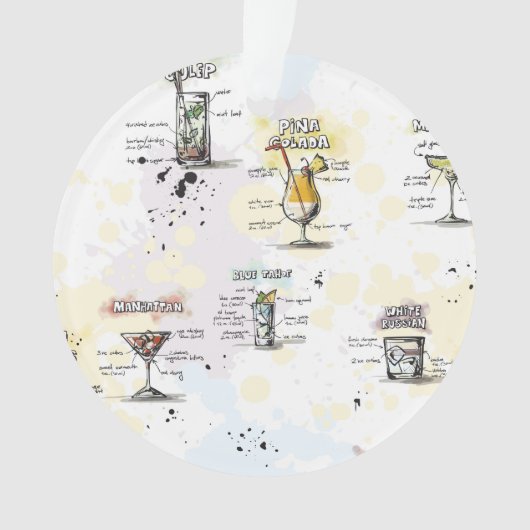 Conception de recette de boissons de cocktail (devant)