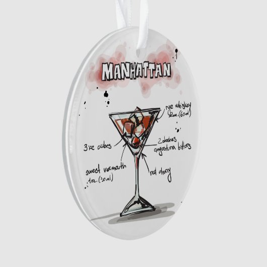 Conception de recette de boissons de Manhattan (devant)