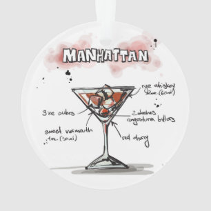 Conception de recette de boissons de Manhattan