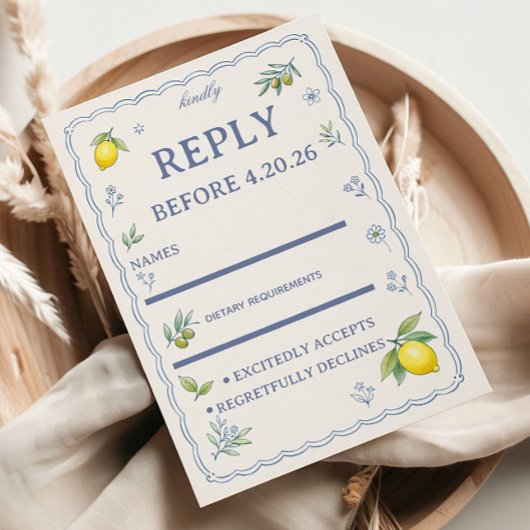 Conception de réponse florale de citron méditerran