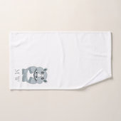Conception de rhinocéros monogramme (Serviette à main)