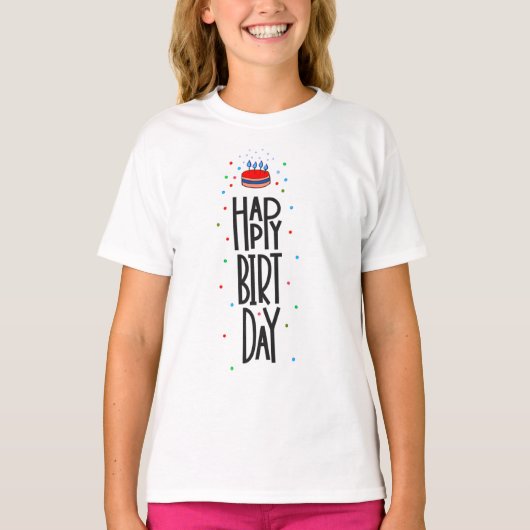 Conception de robe t-shirt pour anniversaire (Devant)