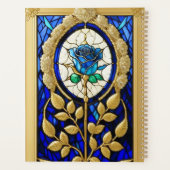 Conception de Rose Bleue en Verre Coloré (Dos)