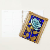 Conception de Rose Bleue en Verre Coloré (Devant avec enveloppe)