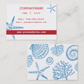 Conception de rouge bleu de carte de visite de vie (Devant / Derrière)