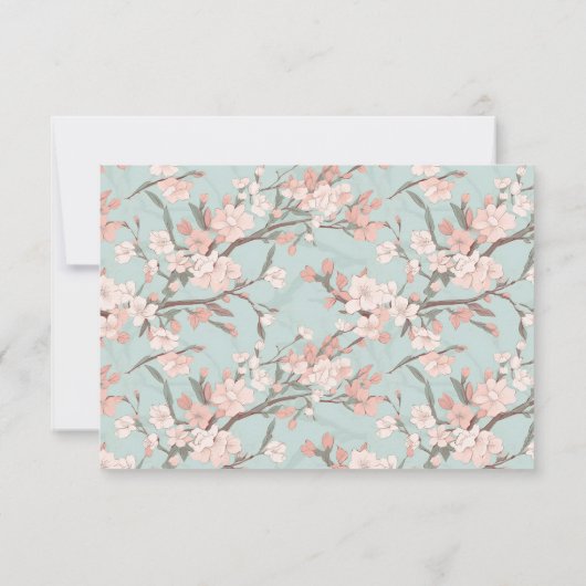 Conception de RSVP de fleur de cerisier Sakura (Dos)