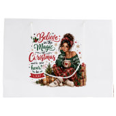 Conception de sac cadeau rustique vintage Noël rou (Dos)