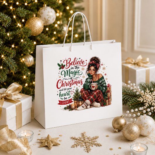 Conception de sac cadeau rustique vintage Noël rou